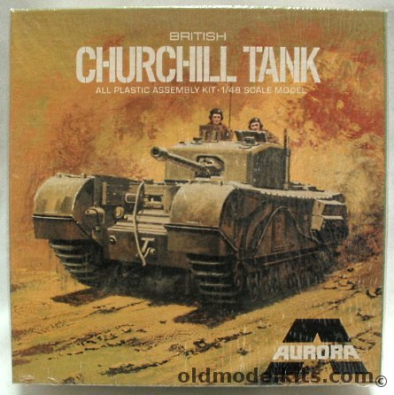 Aurora 1/48 WWII British Churchill Tank, 327-150 plastic model kit